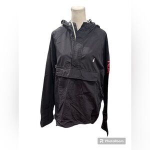 Nautica Men’s Half Zip Nylon Windbreaker Jack With Hood Size Small